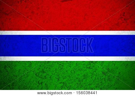 Gambia flag ,Gambia national flag illustration symbol.