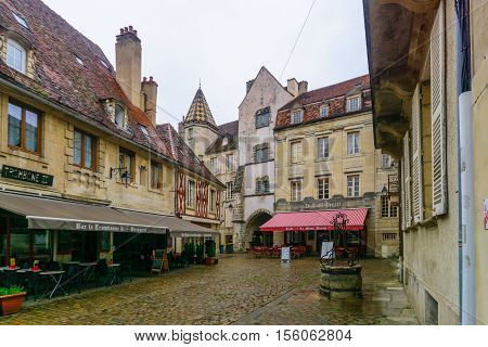 Street In The Medieval Core Of Semur-en-auxois