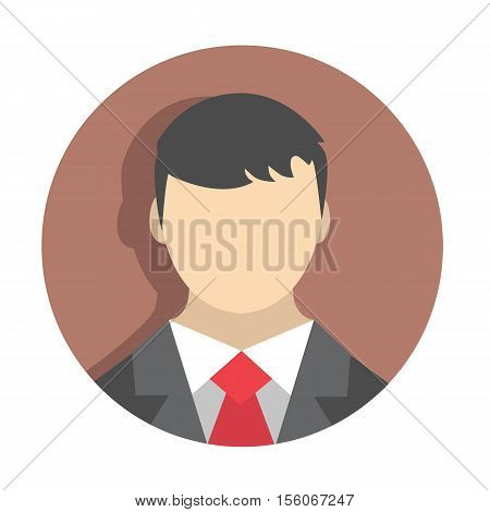 Vector user icon of man in business suit