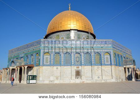 JERUSALEM ISRAEL 23 10 16: Temple Mount known as the the Noble Sanctuary of Jerusalem located in the Old City of Jerusalem, is one of the most important religious sites in the world.