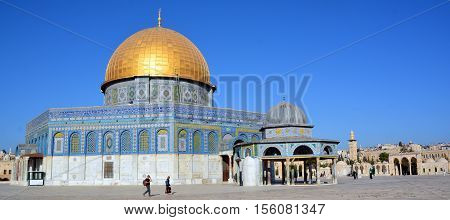 JERUSALEM ISRAEL 23 10 16: Temple Mount known as the the Noble Sanctuary of Jerusalem located in the Old City of Jerusalem, is one of the most important religious sites in the world.