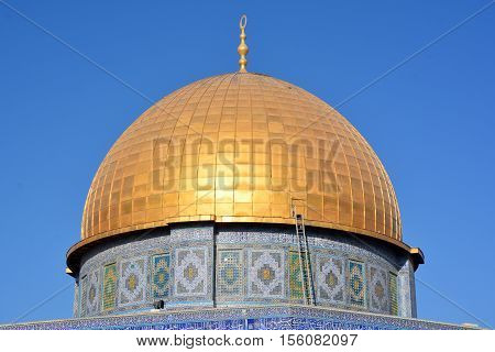 JERUSALEM ISRAEL 23 10 16: Temple Mount known as the the Noble Sanctuary of Jerusalem located in the Old City of Jerusalem, is one of the most important religious sites in the world.
