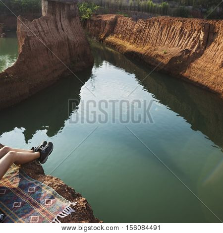 Woman Travel Backpacker Adventure Concept