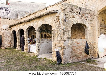 SETTIMO SAN PIETRO, ITALY - October 22, 2016: Festival of Malvasia - Sardinia - built inside a house campidanese
