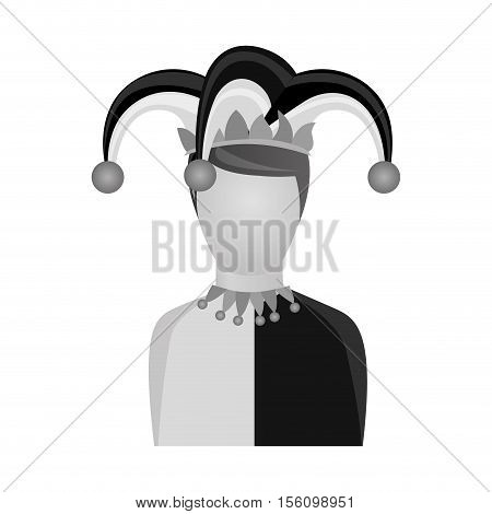 harlequin character icon image vector illustration design