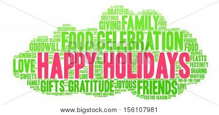 Happy Holidays Word Cloud
