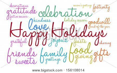 Happy Holidays Word Cloud