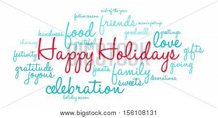 Happy Holidays Word Cloud