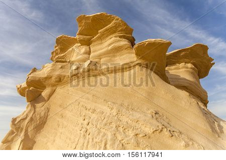 Sand stone in the desert in UAE
