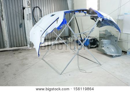 Interior of a body shop