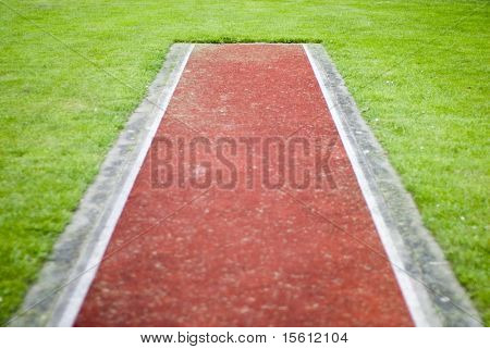 endte sporet på en sportsplads