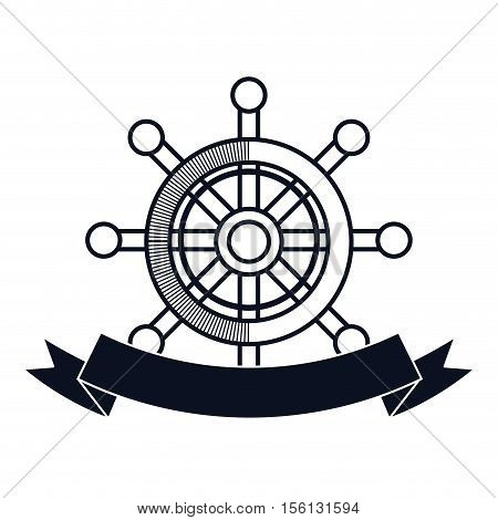 ship timon maritime frame vector illustration design