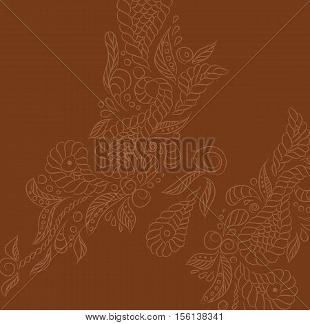Vector background with brown buttrefly. Format eps10.