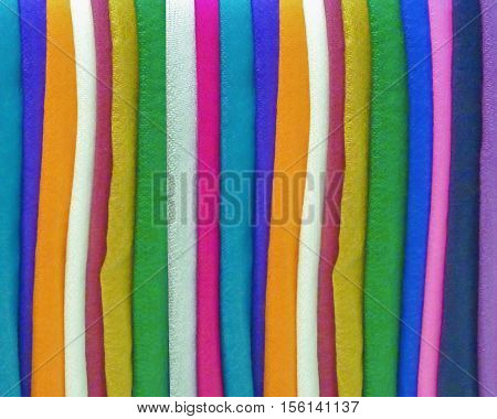 Vertical stripes pattern colored fabric textiles motif detail background