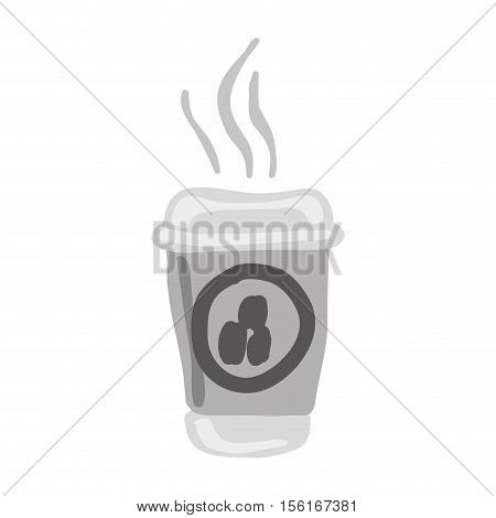 disposable coffee cup icon image vector illustration design