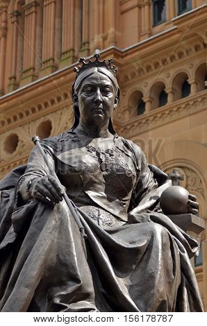 Queen Victoria Statue In Sydney City Australia