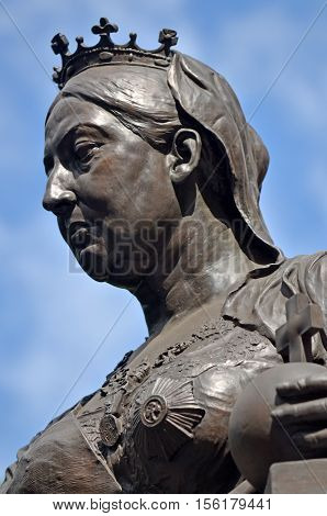 Queen Victoria Statue In Sydney City Australia