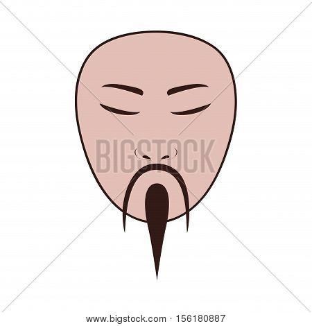 east asian man icon image vector illustration design