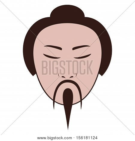 east asian man icon image vector illustration design