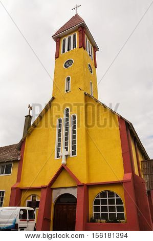 Salesian church in the center of Ushuaia (Argentina)