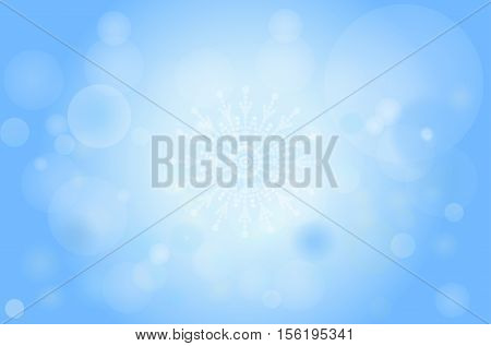 Winter bokeh abstract light background. Vector illustration