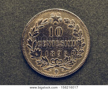Vintage Italian Coin