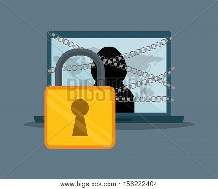 Security system technology icon vector illustration graphic design
