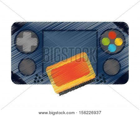 Videogame control icon. Game play leisure gaming and controller theme. Isolated design. Vector illustration