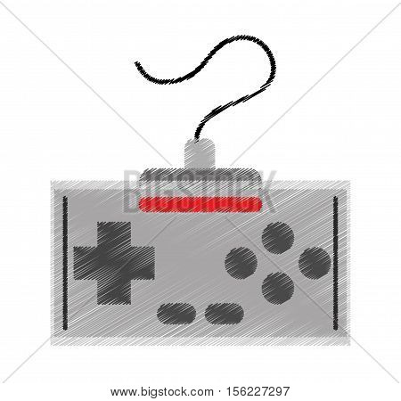 Videogame control icon. Game play leisure gaming and controller theme. Isolated design. Vector illustration