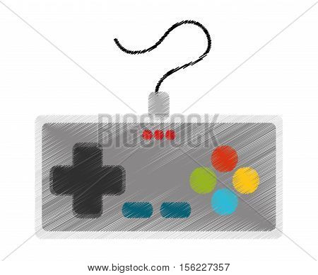 Videogame control icon. Game play leisure gaming and controller theme. Isolated design. Vector illustration