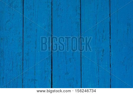 Blue wooden planks texture - - Fence