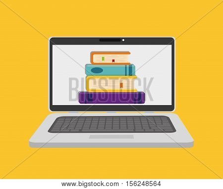 Elearning online education icon vector illustration graphic design