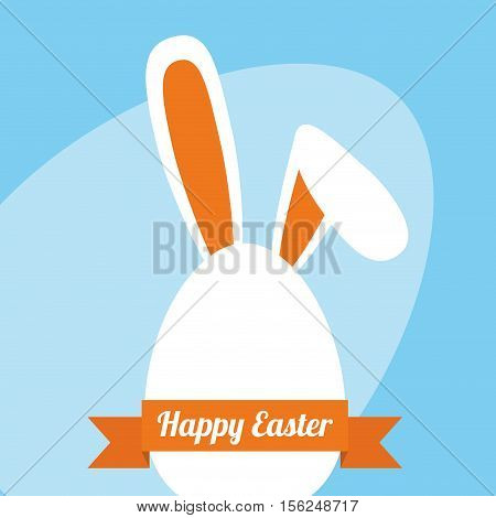Happy easter card icon vector illustration graphic design