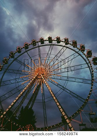 Ferris wheel in Odessa, Ukraine. 
Entertaiment, fun