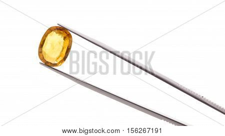 Topaz gems isolarted on a white background
