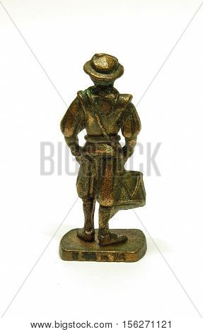 object isolated Tin soldier on a white background