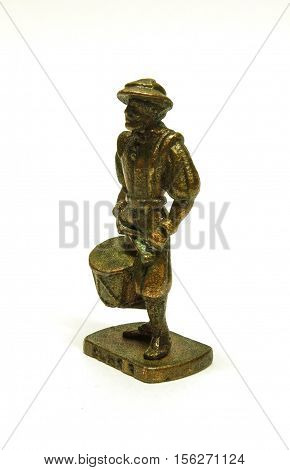 object isolated Tin soldier on a white background