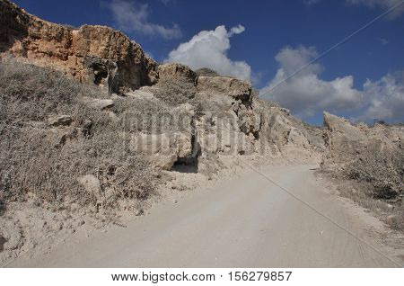 Gorge Avakas Cyprus. Rocks and high walls.