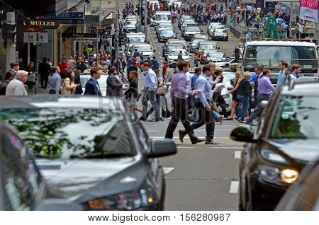 Busy Traffic In Sydney New South Wales Australia