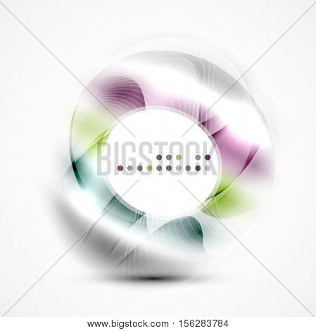 Shiny blurred cicrle template with space for text
