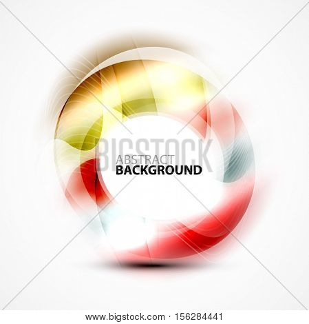 Shiny blurred cicrle template with space for text