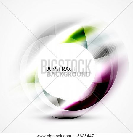 Shiny blurred cicrle template with space for text