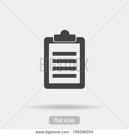 Clipboard Icon, Black Vector Is Type Eps10