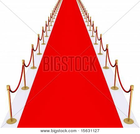 Red carpet con steli oro