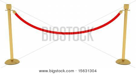 barriera di corda rossa