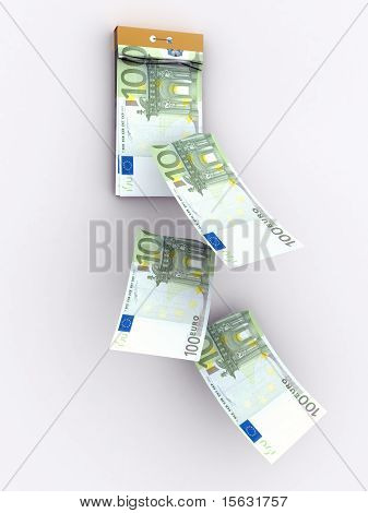 strappo calendario consistente delle banconote in euro