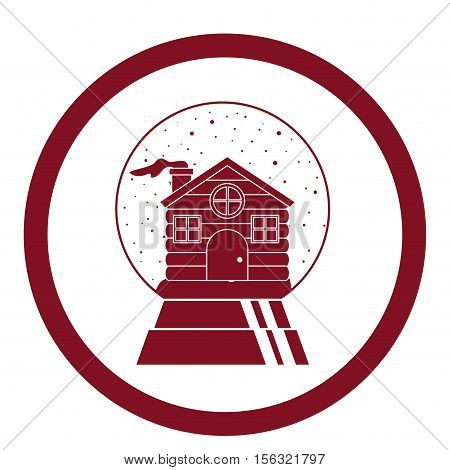 Haus icon. Christmas season decoration and celebration theme. Isolated design. Vector illustration