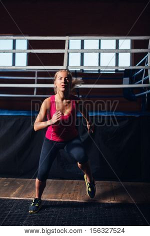Woman doing aerobics