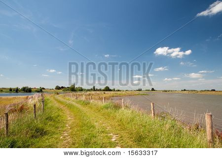 River the Lek in Holland at summer
