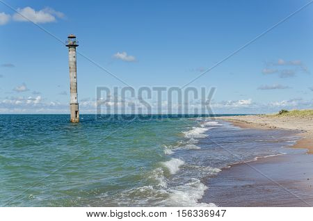 Kiipsaare leaning lighthouse, island of Saaremaa, Estonia.